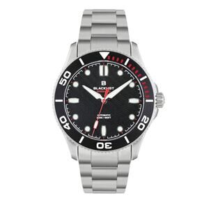 NEW Blacklist Divematic Black Widow Watch Silver Stainless Steel Black Dial OS